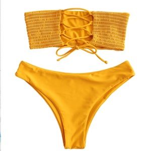 Mustard -yellow- swimwear